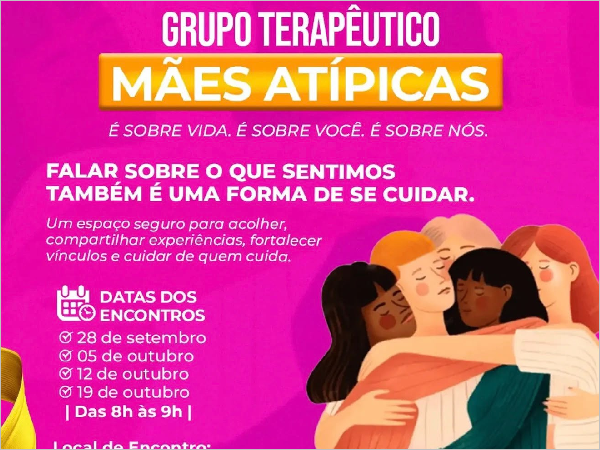 Reforça o cuidado com a saúde mental por meio de grupos terapêuticos voltados p [...]